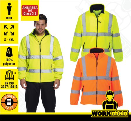 Reflexná fleece bunda F300 Portwest