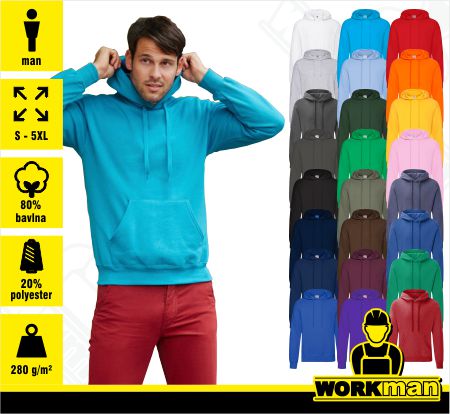 Pánska mikina s kapucňou CLASSIC HOODED SWEAT Fruit of the Loom :