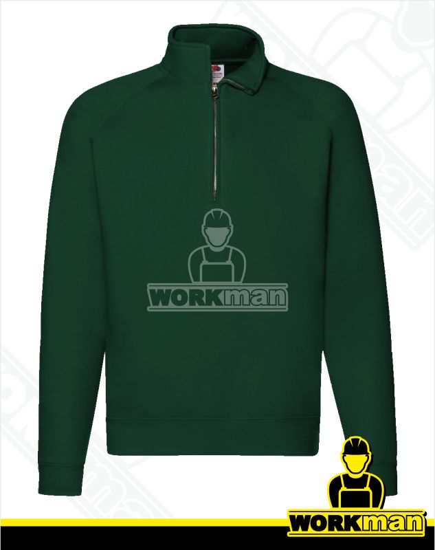 Pánska mikina PREMIUM ZIP NECK SWEAT Fruit of the Loom