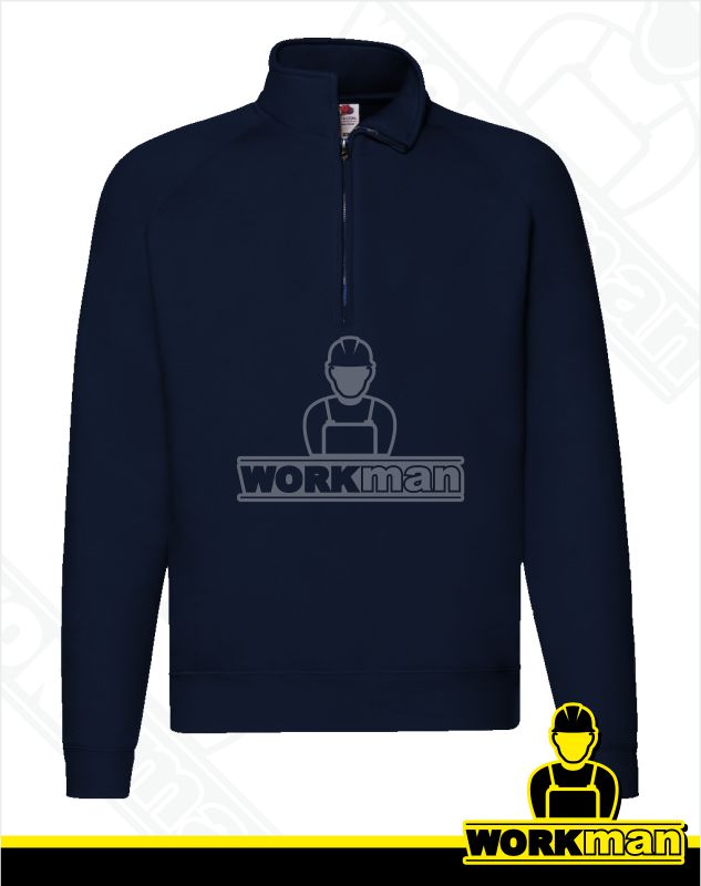 Pánska mikina PREMIUM ZIP NECK SWEAT Fruit of the Loom