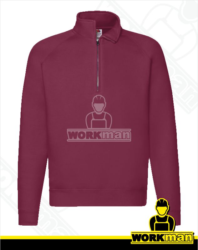 Pánska mikina PREMIUM ZIP NECK SWEAT Fruit of the Loom