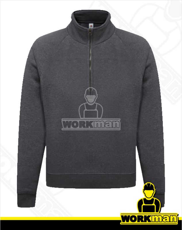 Pánska mikina PREMIUM ZIP NECK SWEAT Fruit of the Loom