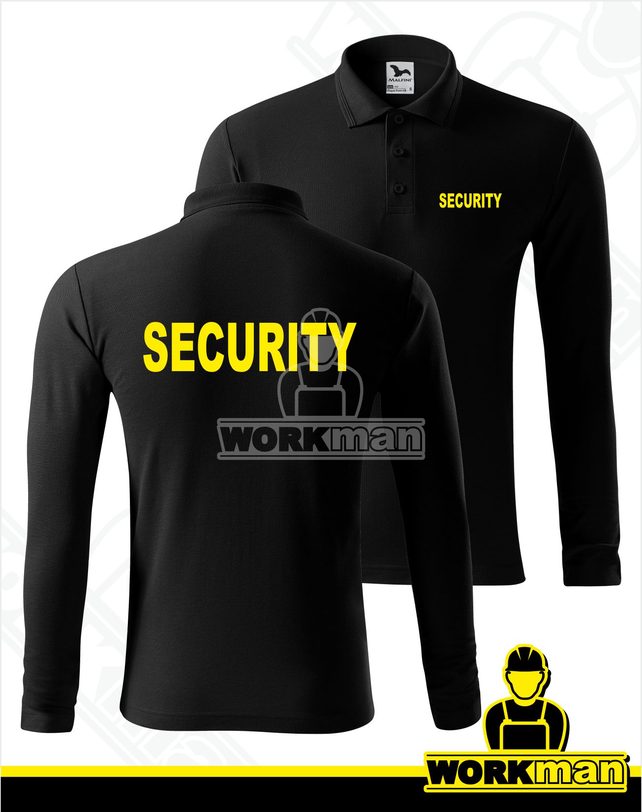Polokošeľa s dlhým rukávom SECURITY 200g