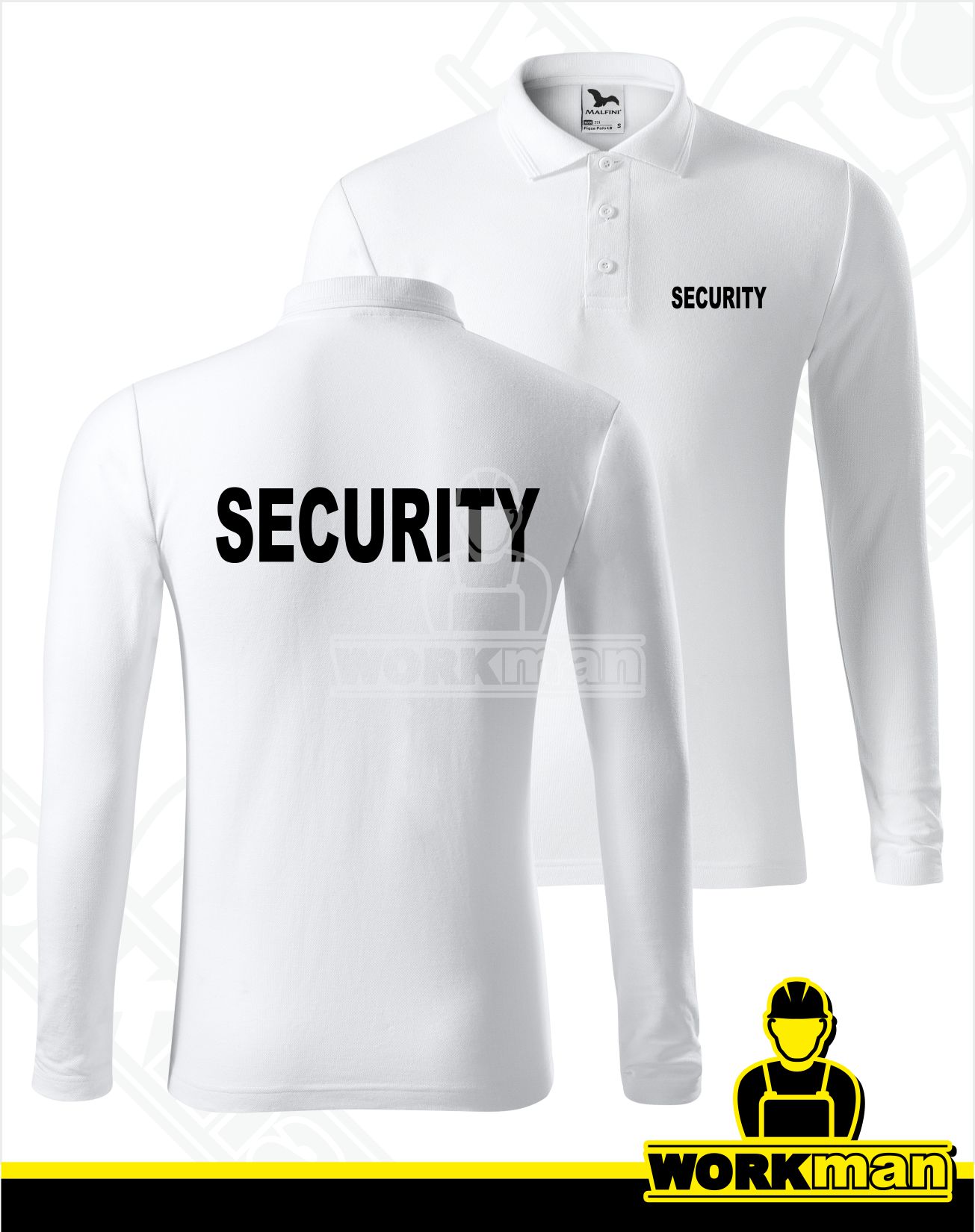 Polokošeľa s dlhým rukávom SECURITY 200g