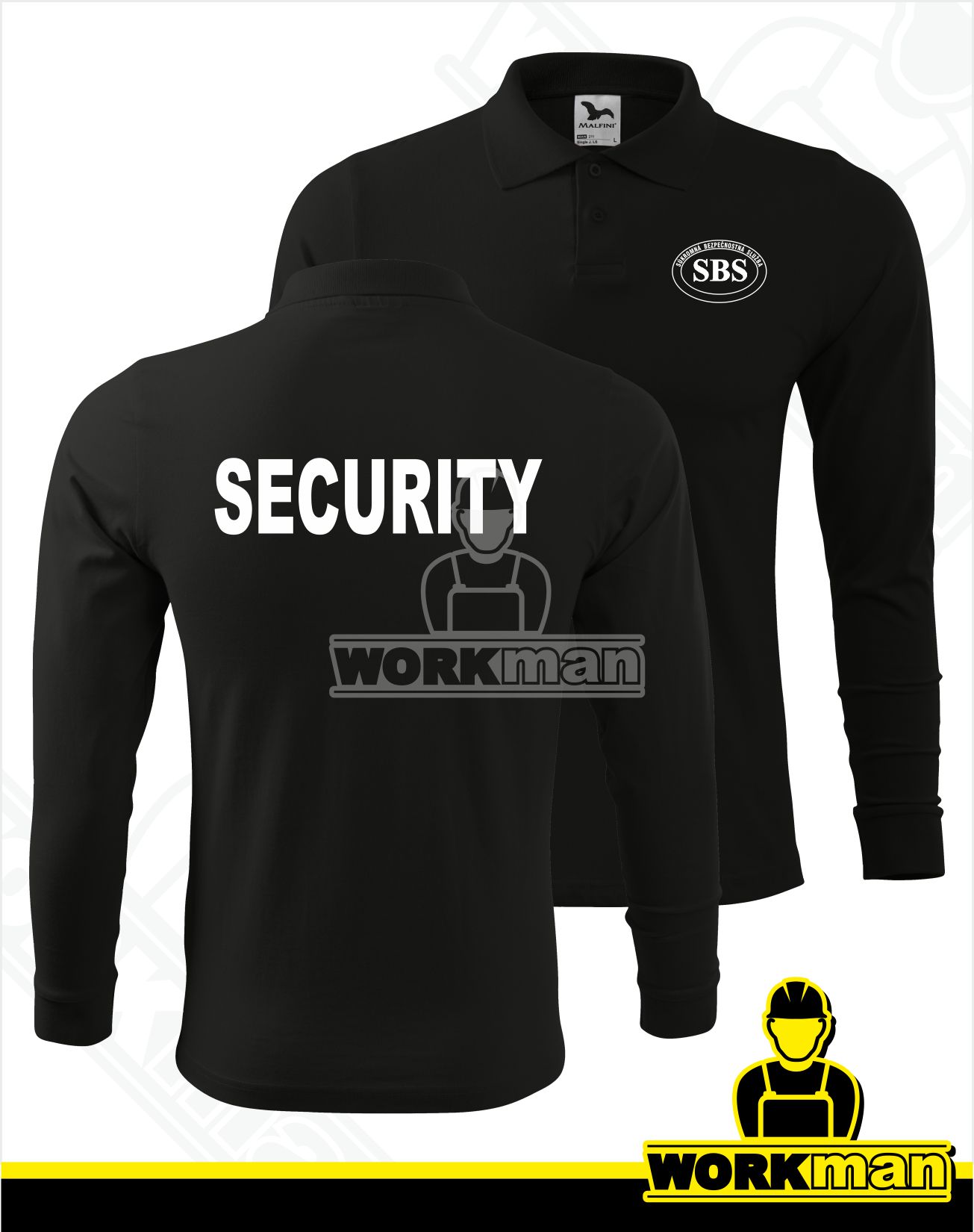 Polokošeľa s dlhým rukávom SBS-SECURITY 180g