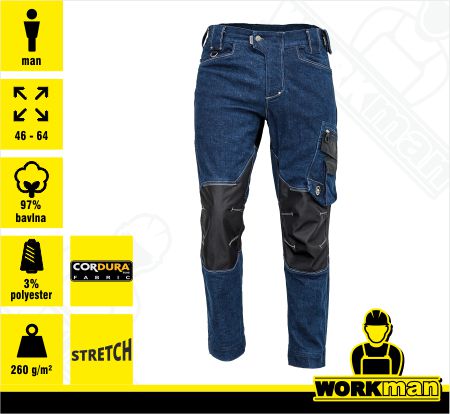 Strečové riflové nohavice NEURUM DENIM do pása Červa