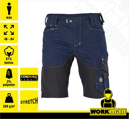 Strečové riflové kraťasy NEURUM DENIM Červa