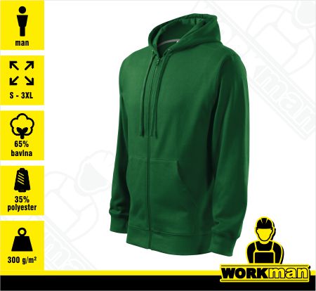 Pánska mikina TRENDY ZIPPER Malfini fľaškovozelená