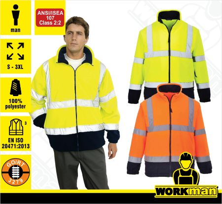 Reflexná fleece bunda F301 Portwest