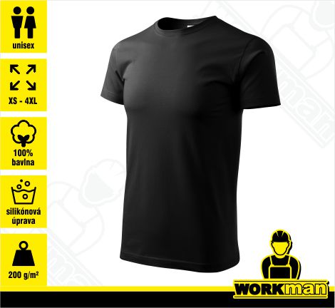 Unisex tričko HEAVY NEW Malfini čierna