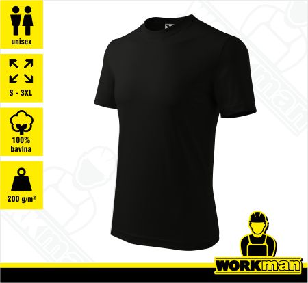 Unisex tričko HEAVY Malfini čierna
