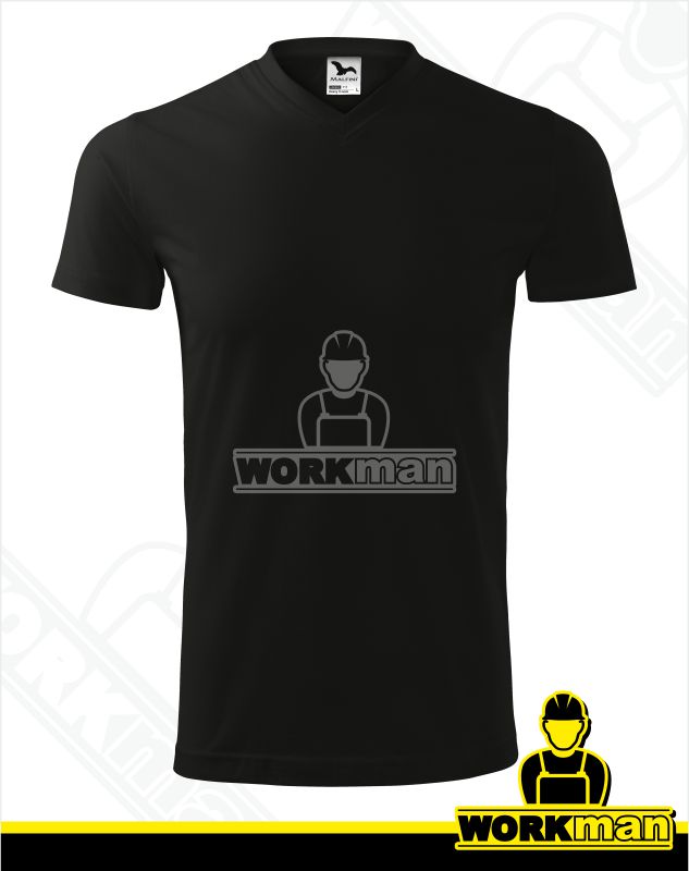 Unisex tričko HEAVY V-NECK Malfini čierna