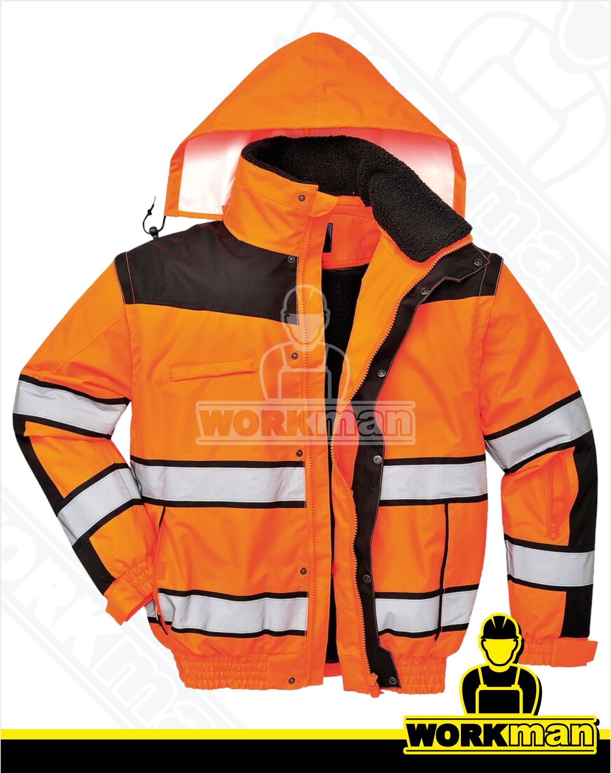 Zateplená reflexná bunda Hi-Vis CLASSIC BOMBER C466 3v1 Portwest