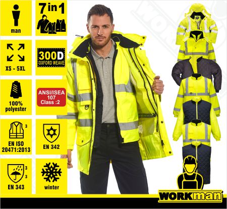 Reflexná bunda Hi-vis TRAFFIC S427 7v1 Portwest