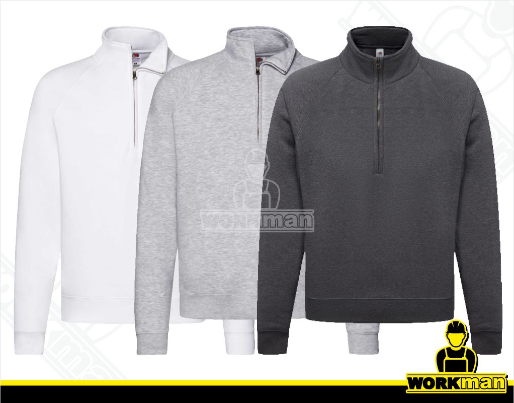 Pánska mikina PREMIUM ZIP NECK SWEAT Fruit of the Loom
