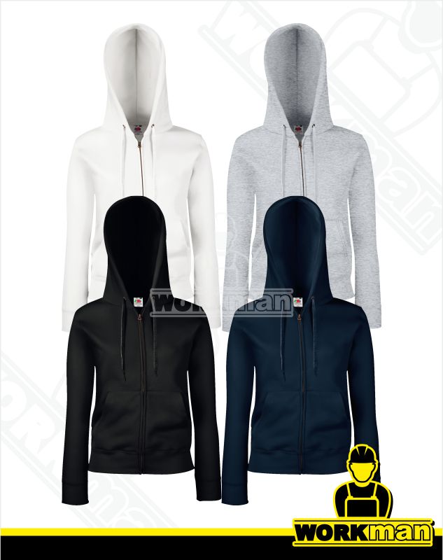 Dámská mikina s kapucňou PREMIUM LADY-FIT HOODED JACKET Fruit of the Loom