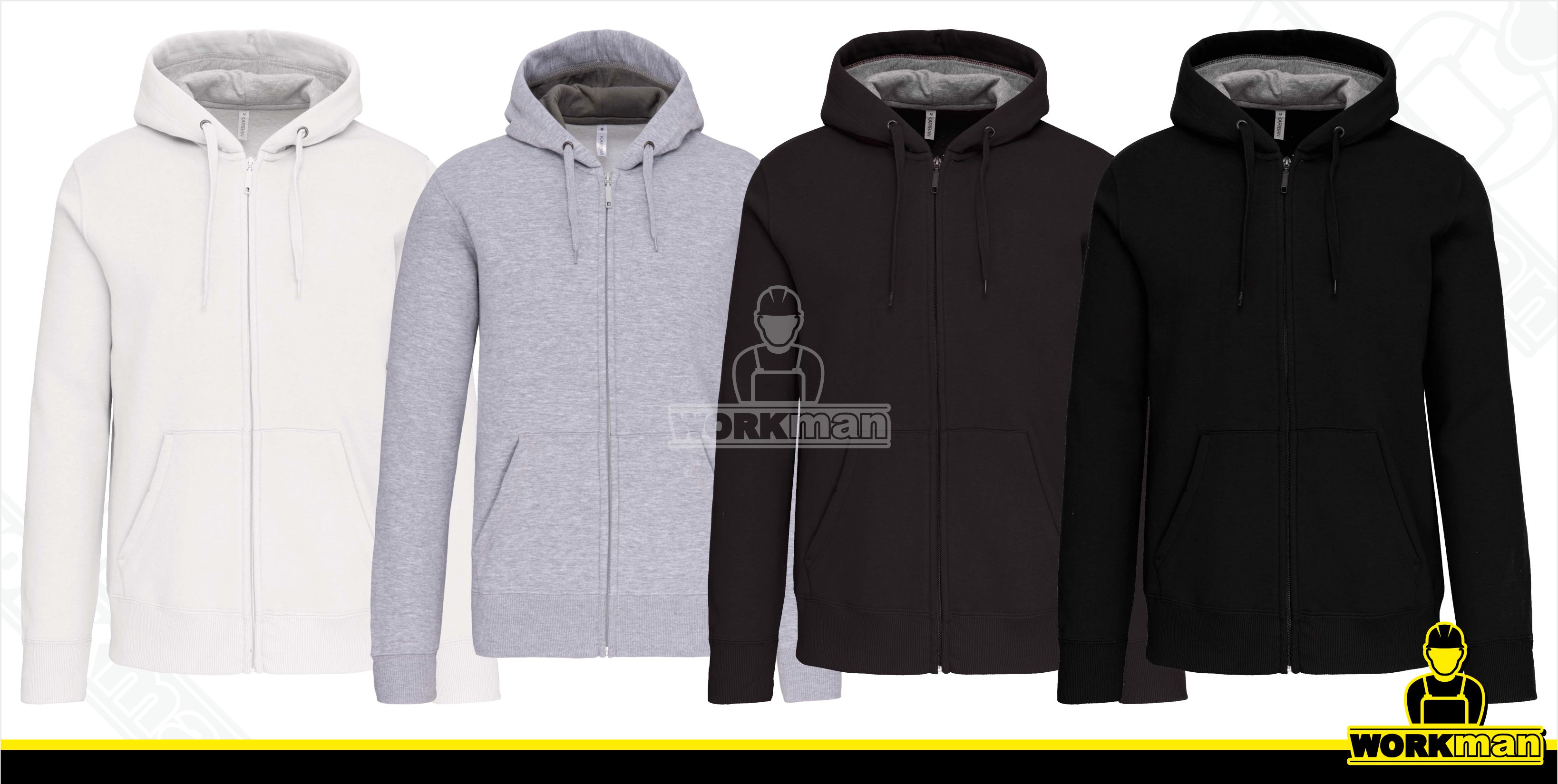 Pánská mikina s kapucňou a zipsom Kariban