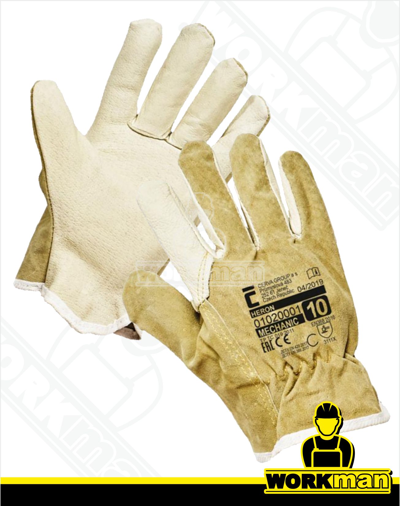 Celokožené rukavice HERON Červa