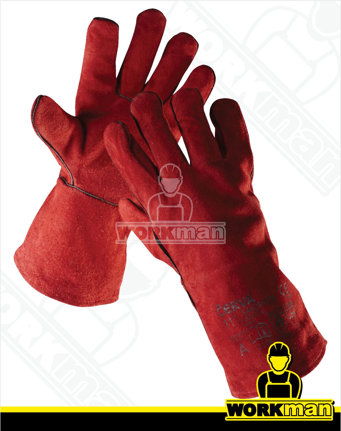 Zváračské pracovné rukavice SANDPIPER RED Červa