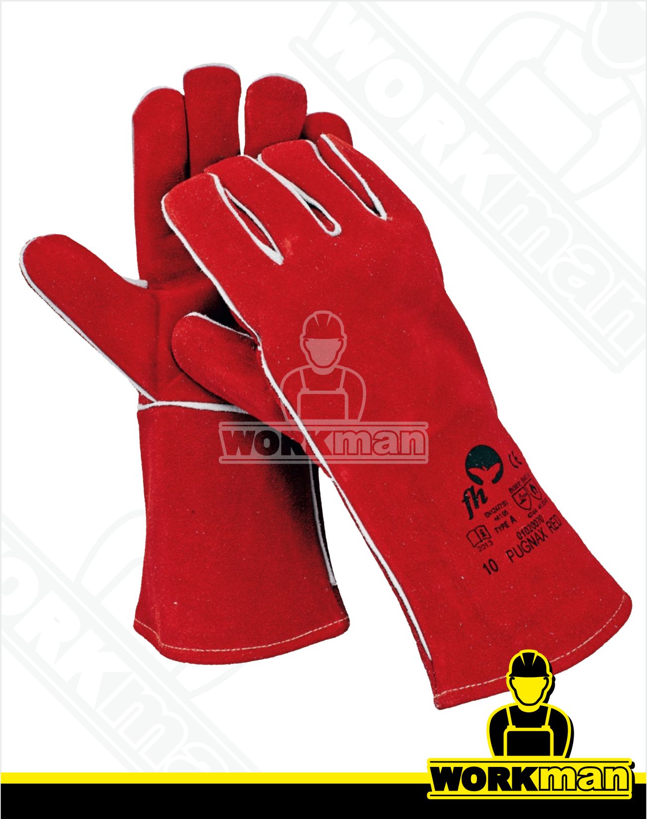 Zváračské pracovné rukavice PUGNAX RED Freehand