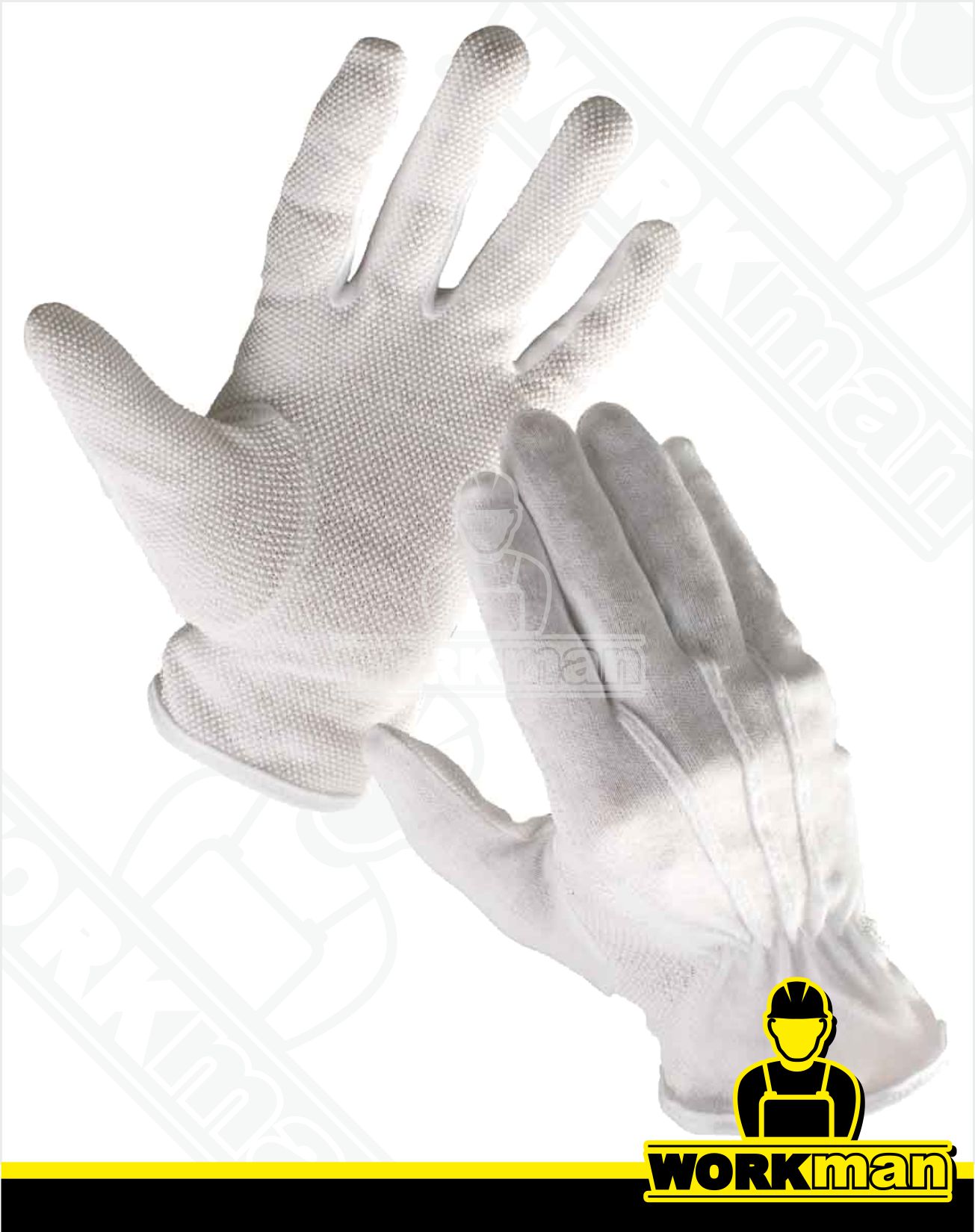 Povrstvené bavlnené rukavice BUSTARD Červa biele