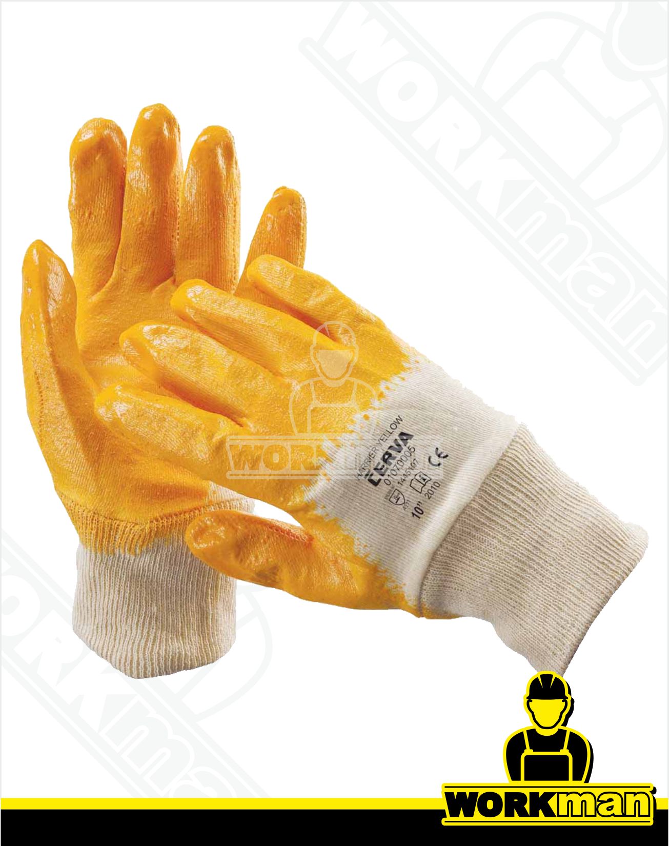 Povrstvené pracovné rukavice HARRIER YELLOW Červa