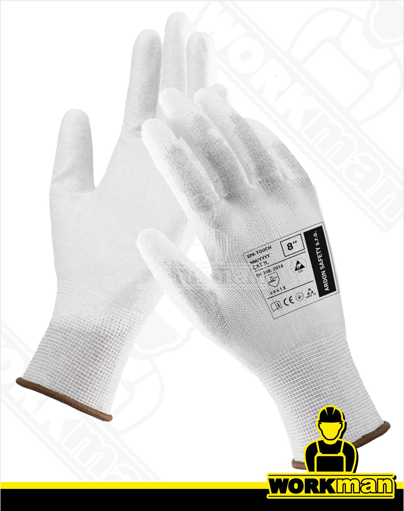 Povrstvené antistatické rukavice EPA TOUCH Ardon