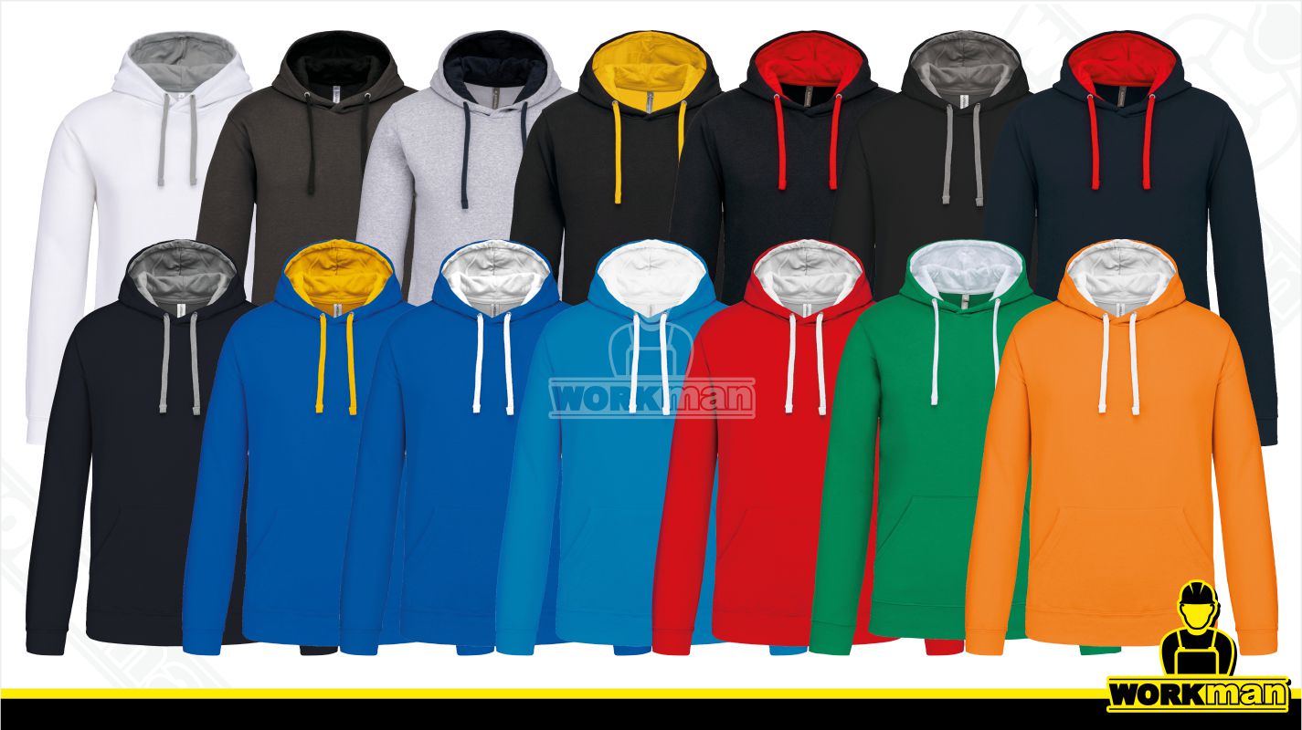 Mikina s kapucňou CONTRAST HOODED SWEATSHIRT Kariban