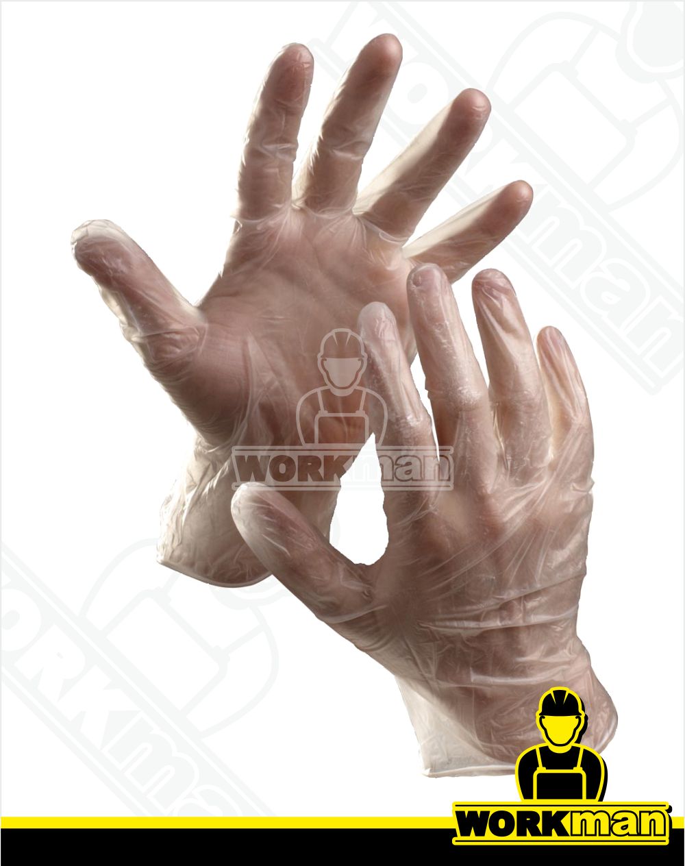 Jednorazové vinylové pudrované rukavice RAIL Červa