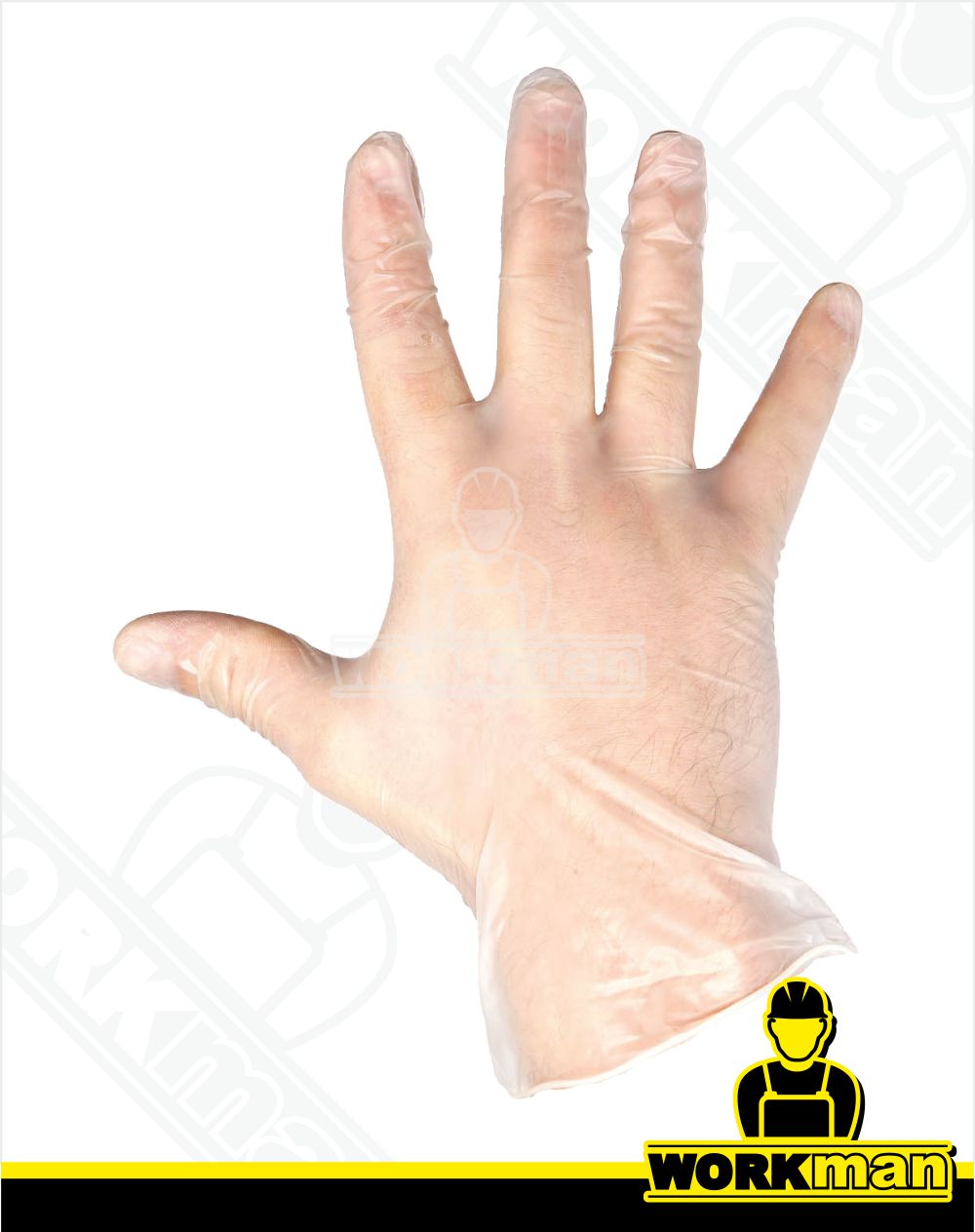 Jednorazové vinylové nepudrované rukavice RAIL NON Červa