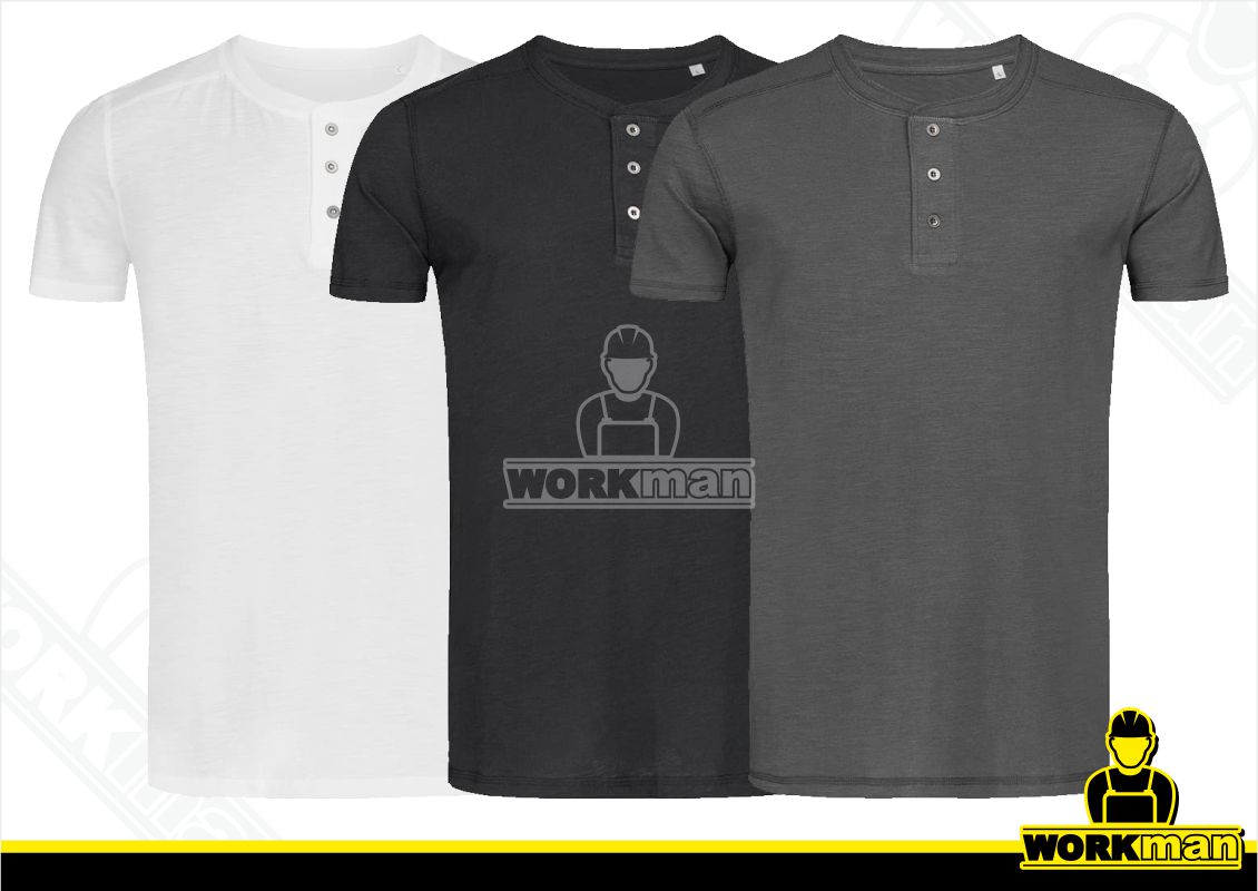 Pánske tričko s gombíkmi SHAWN HENLEY Stedman