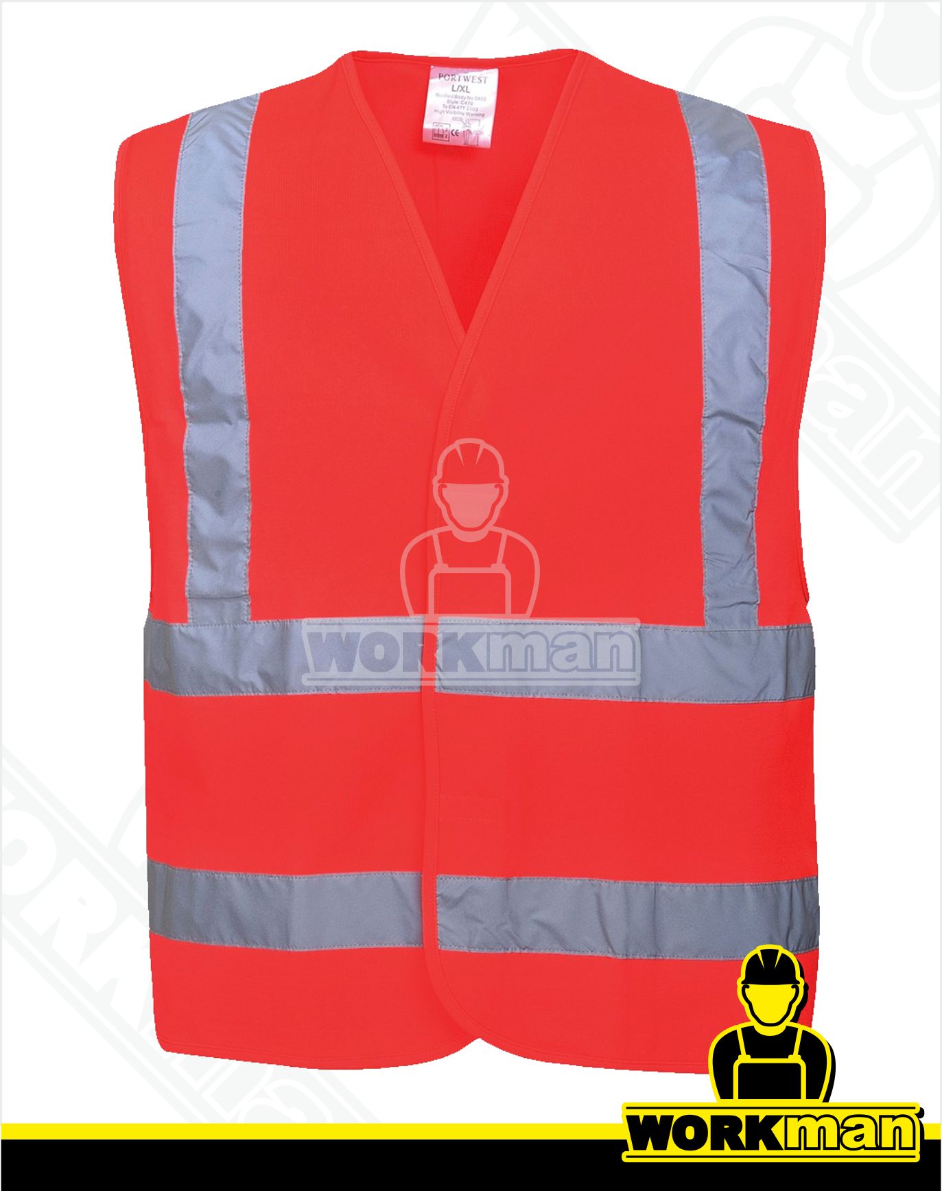 Reflexná vesta Hi-vis C470 RED Portwest