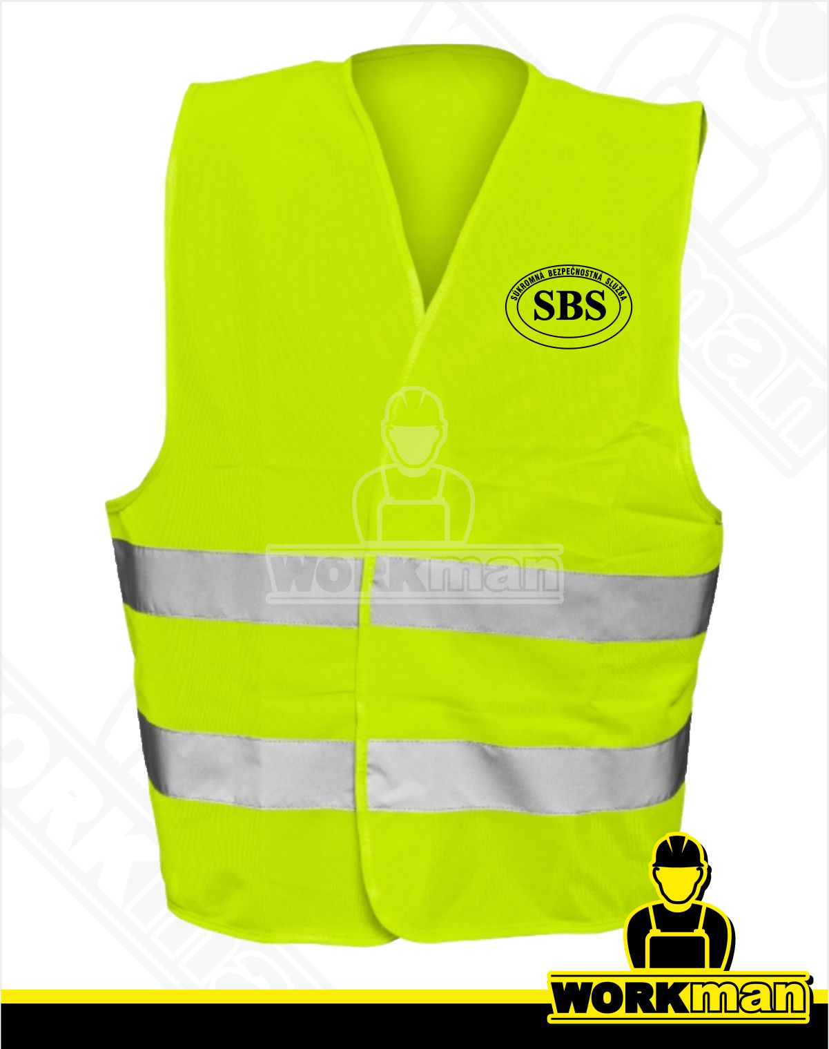 Reflexná vesta UNI SBS-SECURITY Červa