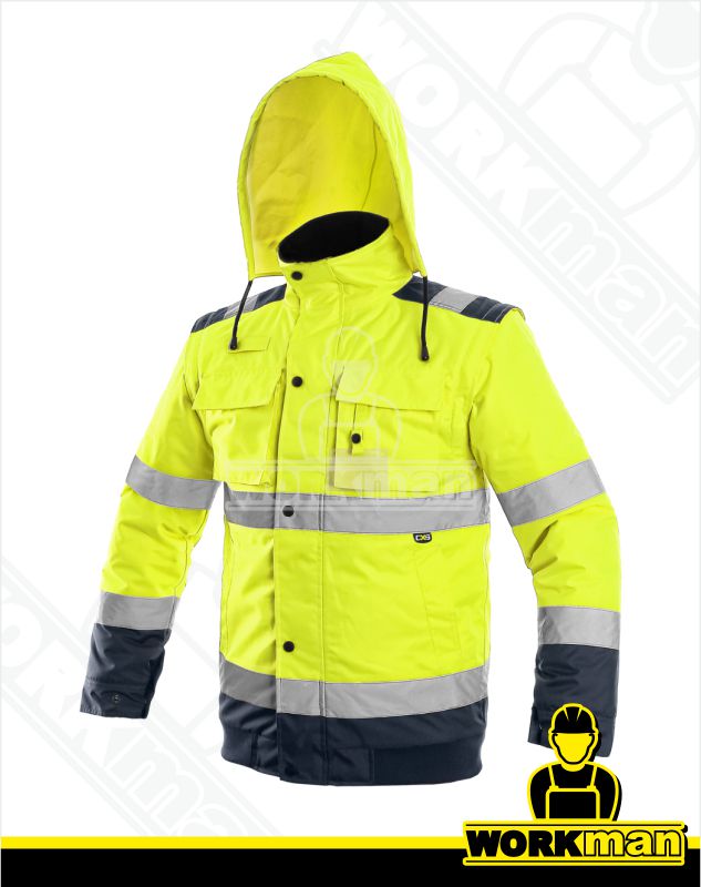 Zateplená reflexná bunda LUTON 2v1 Cxs