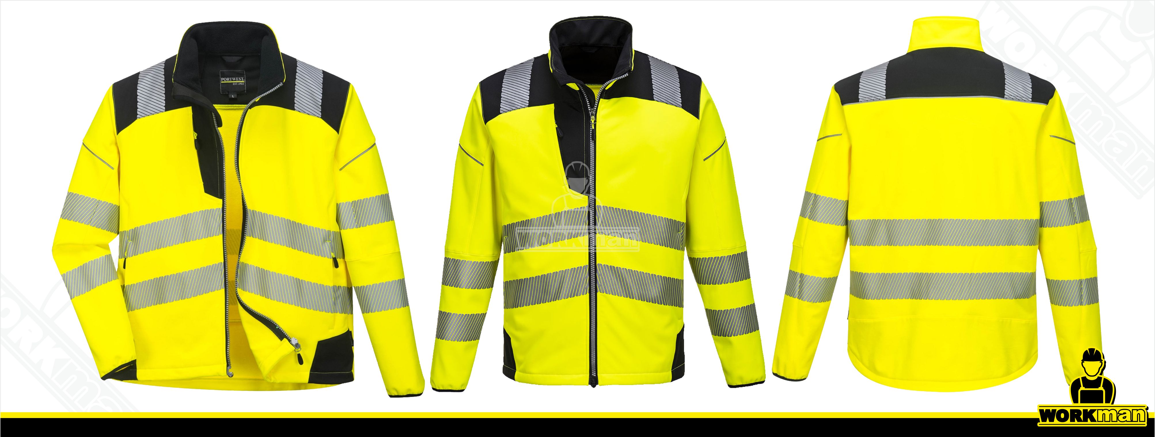 Reflexná softshellová bunda VISION T402 Portwest