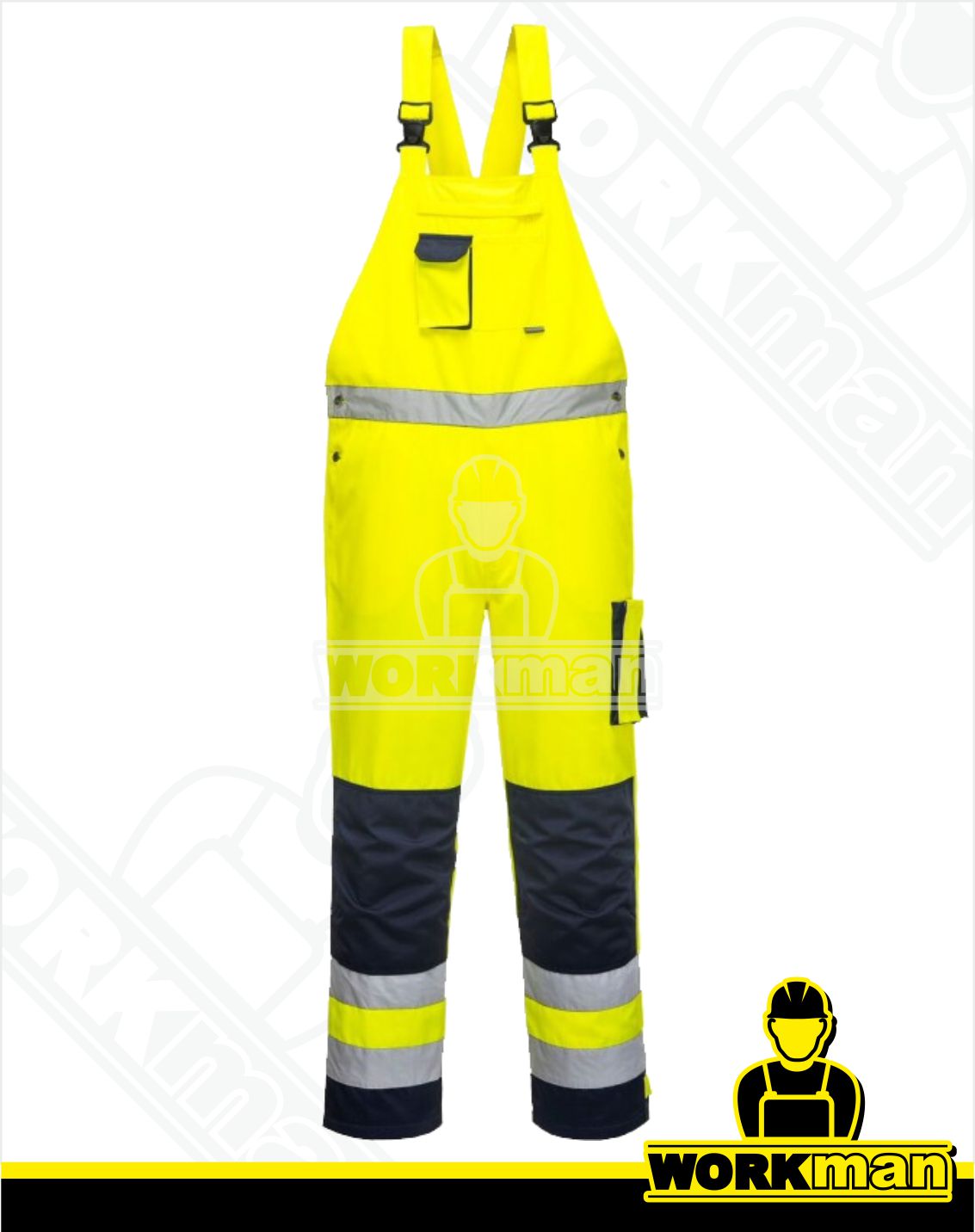 Reflexné nohavice Hi-Vis TEXO TX52 s náprsenkou Portwest