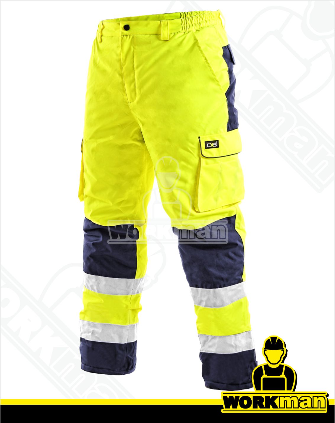 Zateplené reflexné nohavice CARDIFF Cxs