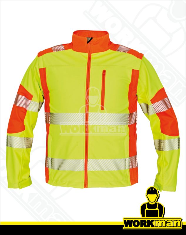 Reflexná softshellová bunda LATTON 2v1 Červa