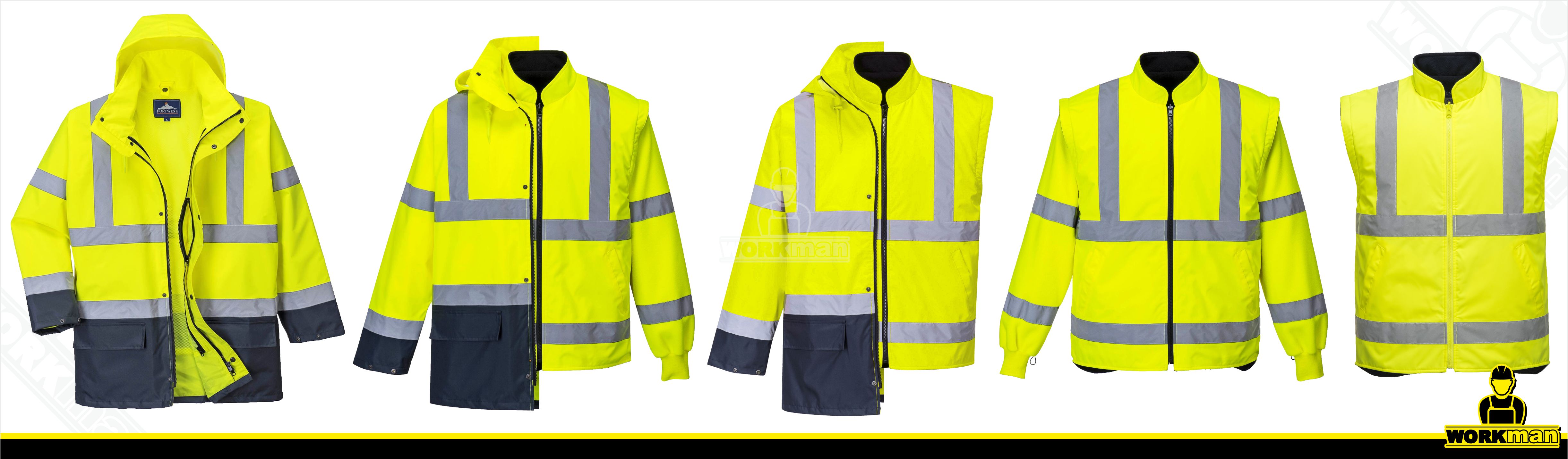 Zateplená reflexná bunda Hi-Vis TRAFFIC 5v1 S766 Portwest