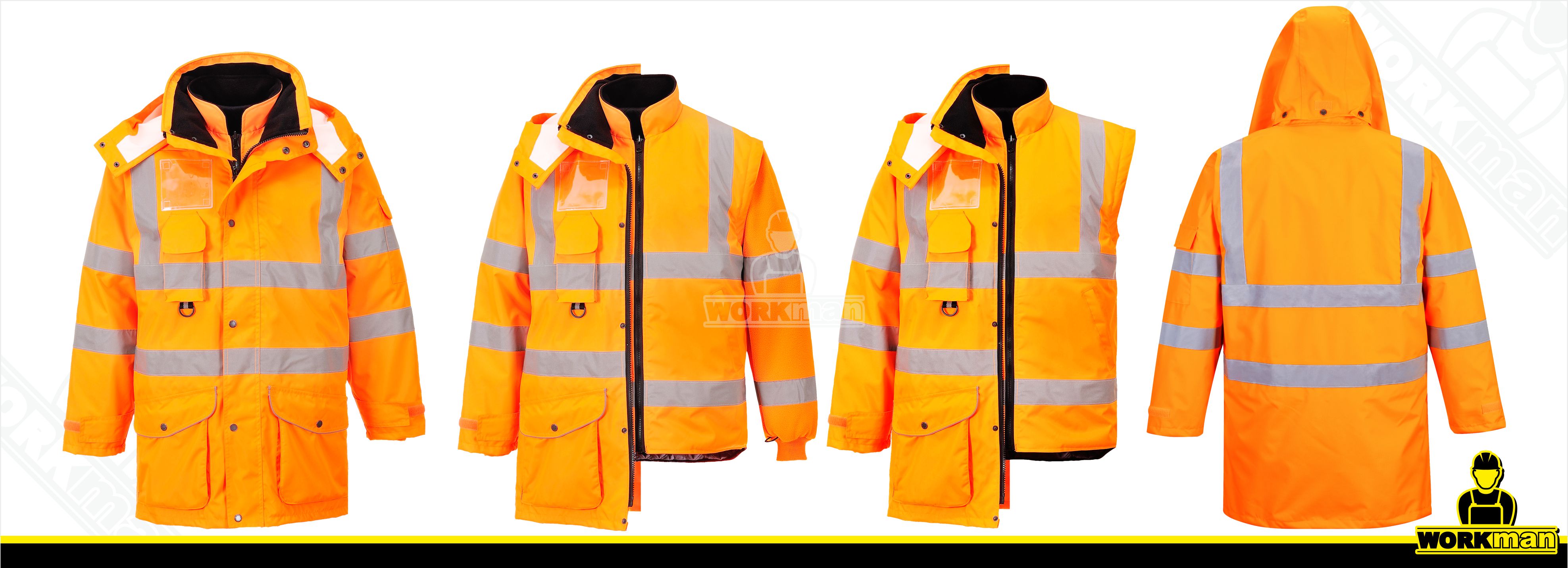 Zateplená reflexná bunda Hi-vis TRAFFIC RT27 7v1 Portwest