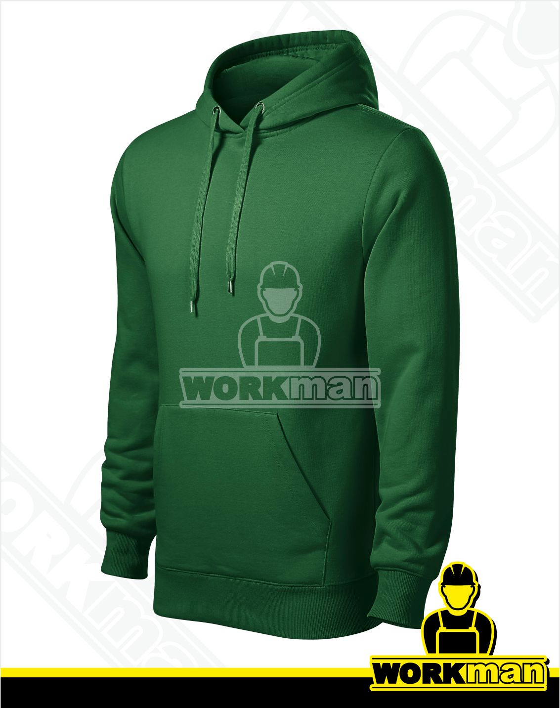 Pánska mikina s kapucňou CAPE Malfini fľaškovozelená