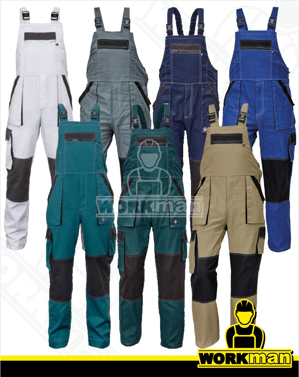 Montérkové nohavice MAX SUMMER s náprsenkou Červa