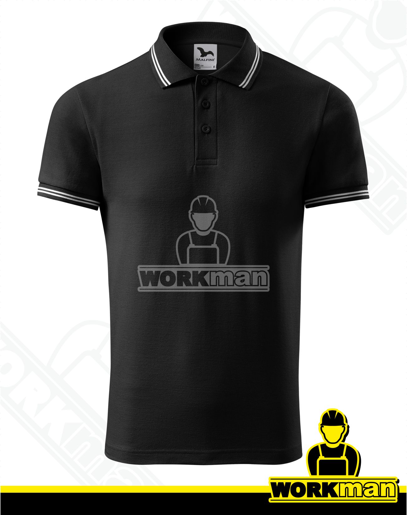 Pánska polokošeľa URBAN Malfini čierna