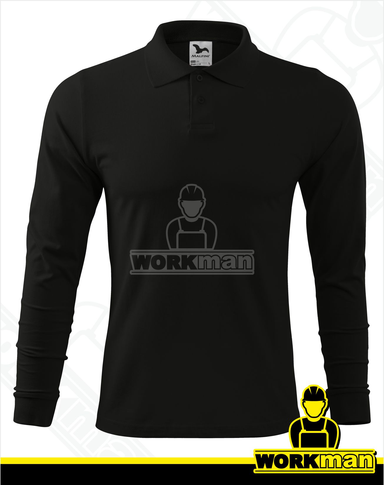 Pánska polokošeľa SINGLE J. LS Malfini čierna