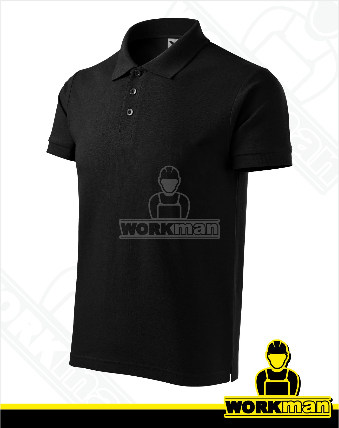 Pánska polokošeľa COTTON HEAVY Malfini čierna