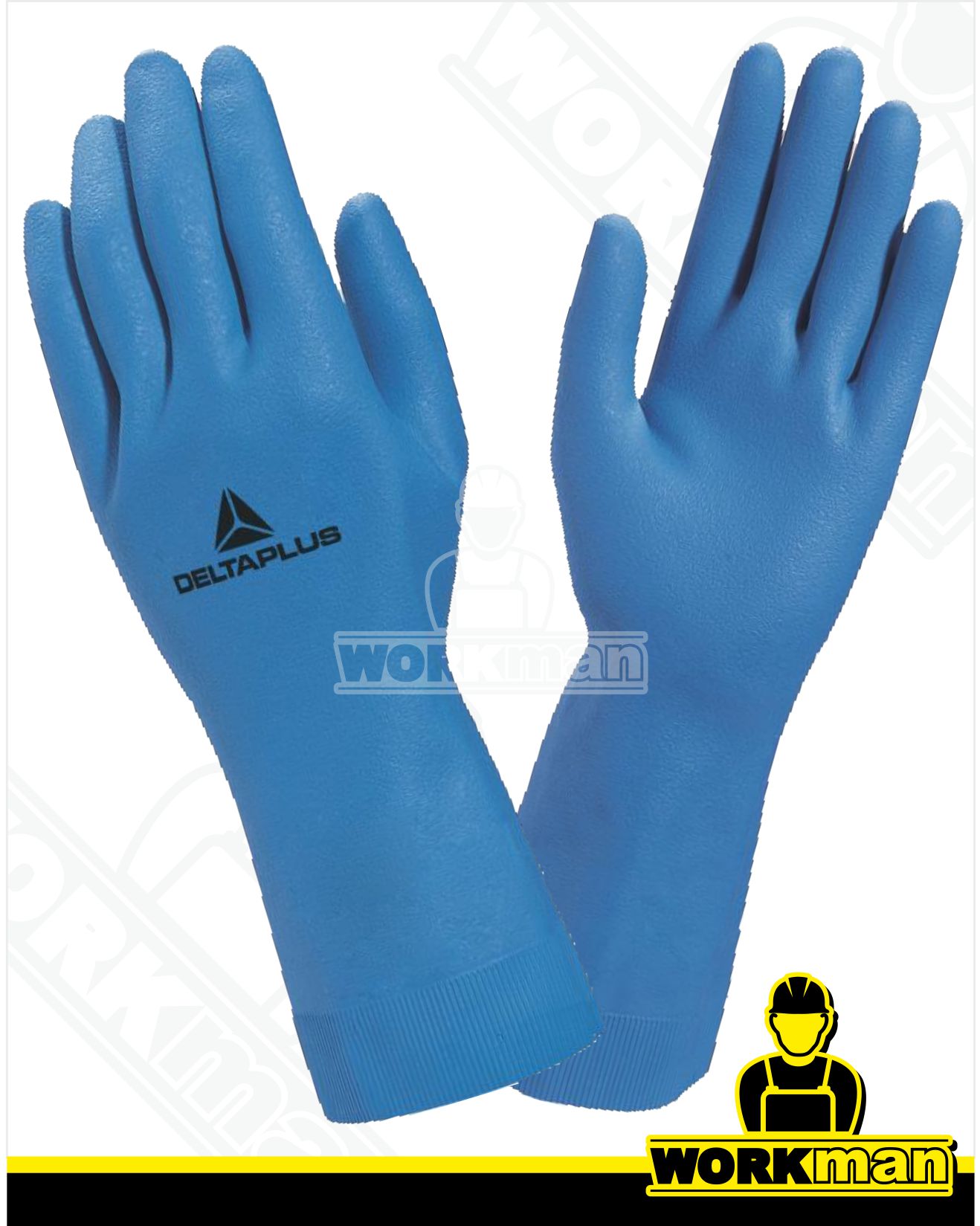 Rukavice z prírodného latexu s bavlneným vločkovaním VE440 Deltaplus