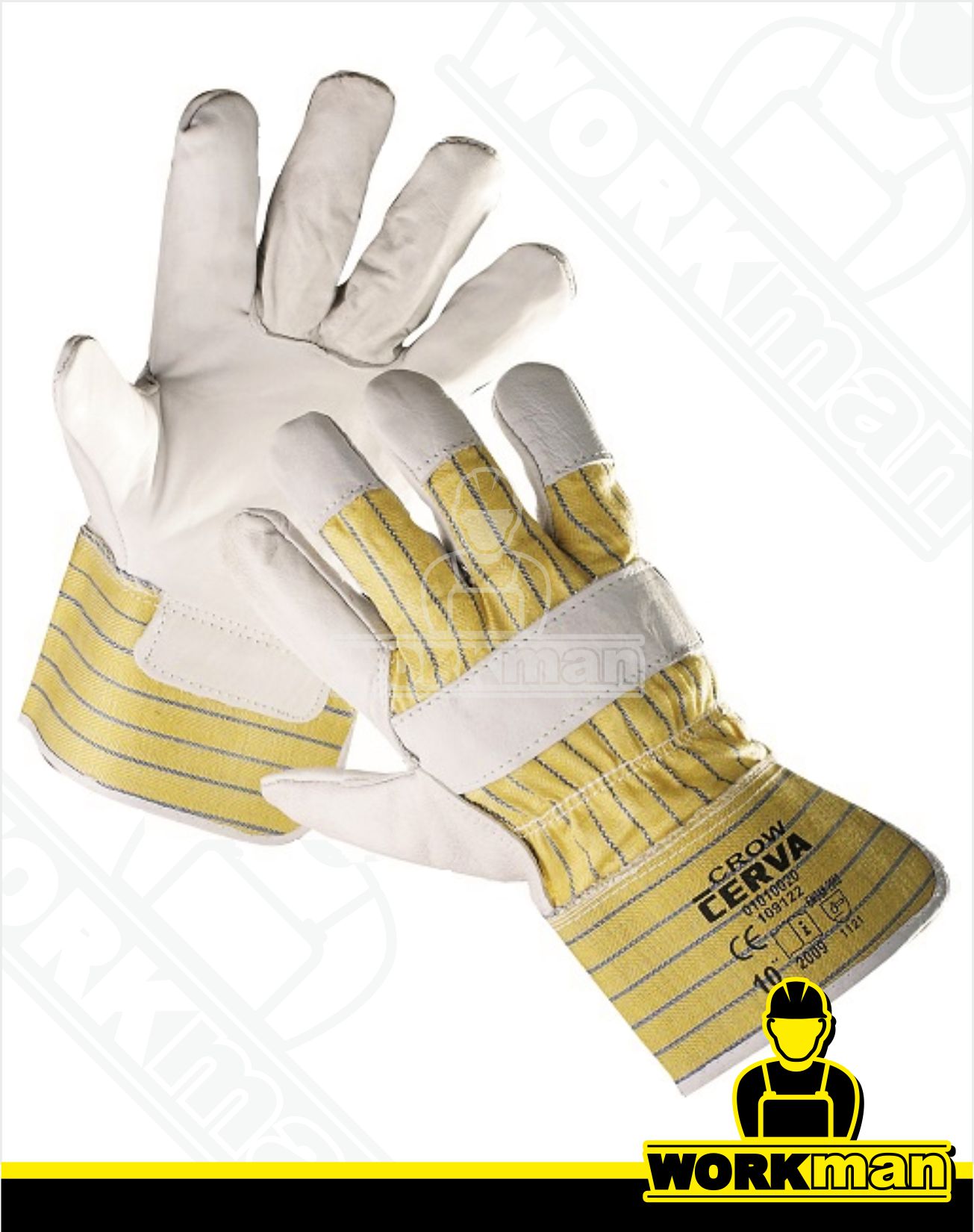 Kombinované pracovné rukavice CROW Červa