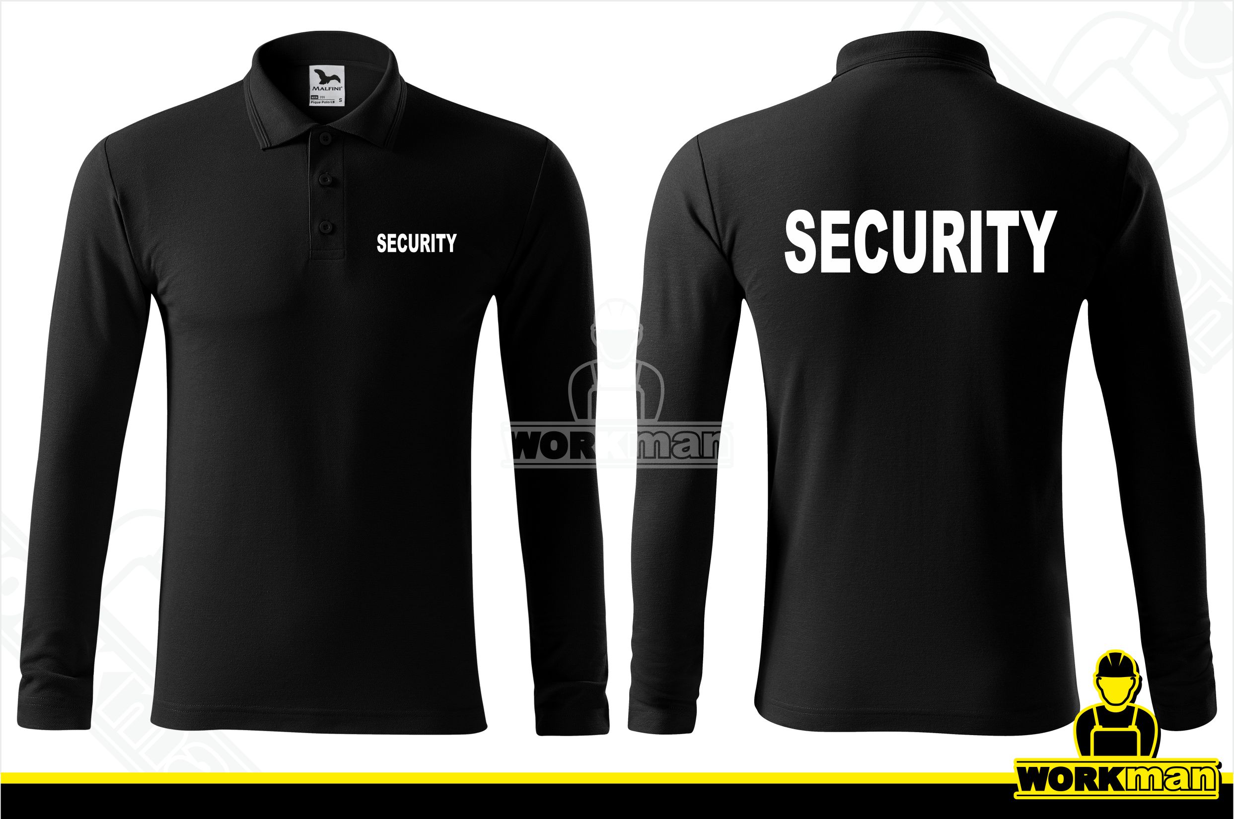 Polokošeľa s dlhým rukávom SECURITY 200g