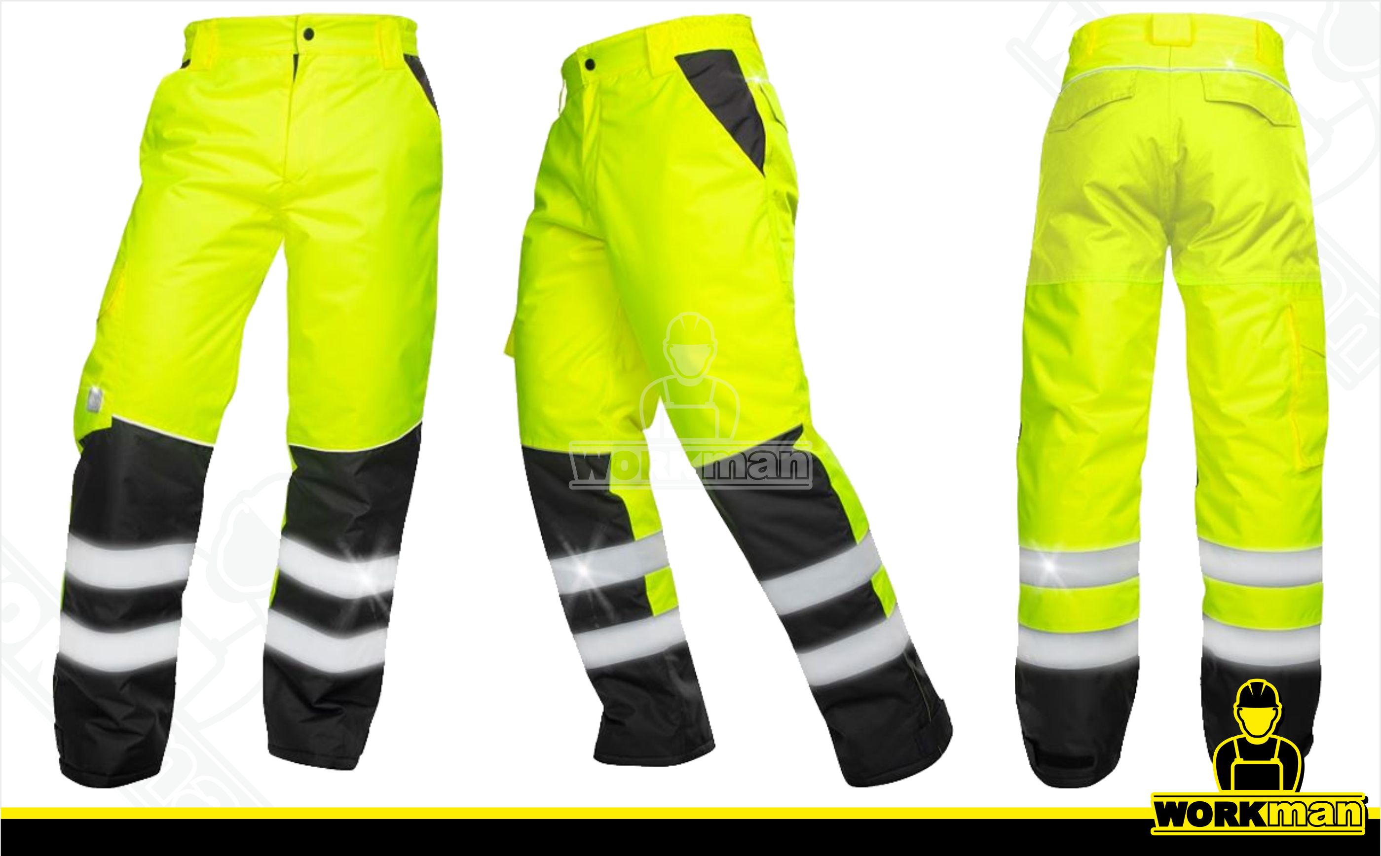 Zateplené reflexné nohavice HOWARD Ardon