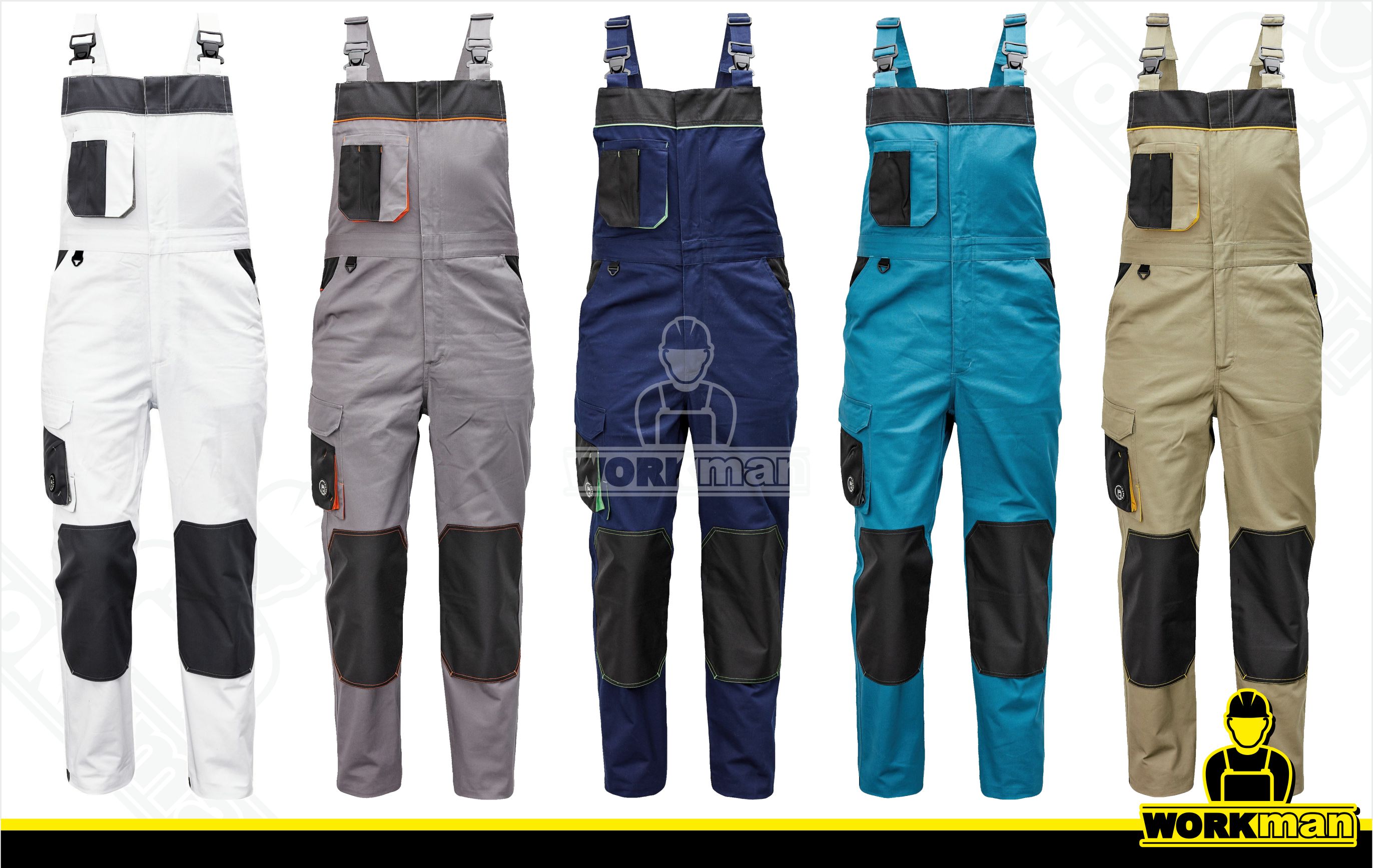 Montérkové nohavice CREMORNE s náprsenkou Červa